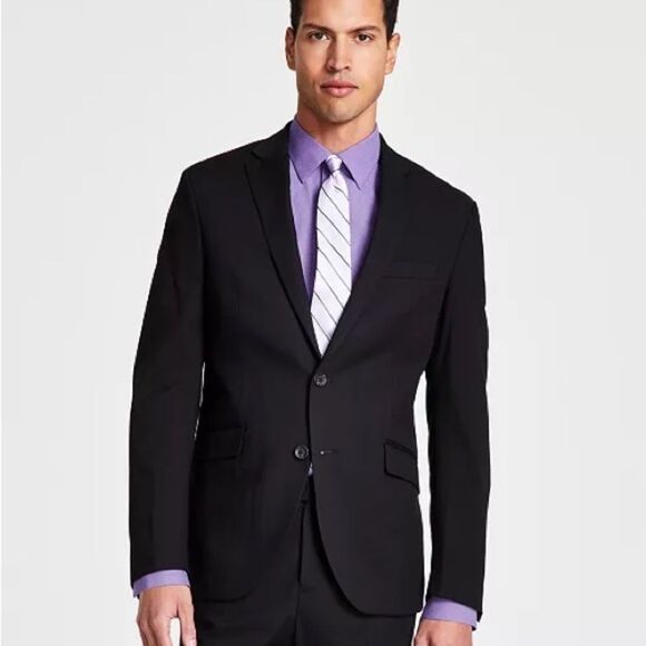 Kenneth Cole Reaction
Men's Ready Flex Slim-Fit Suit black 36 reg 29W NWT - Picture 2 of 12